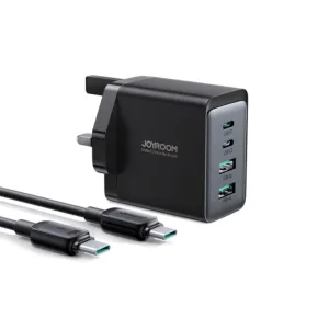 JOYROOM TCG02 GaN Ultra 67W 2C2A Fast Charger+100W C to C Cable 1.2m-UK/EU